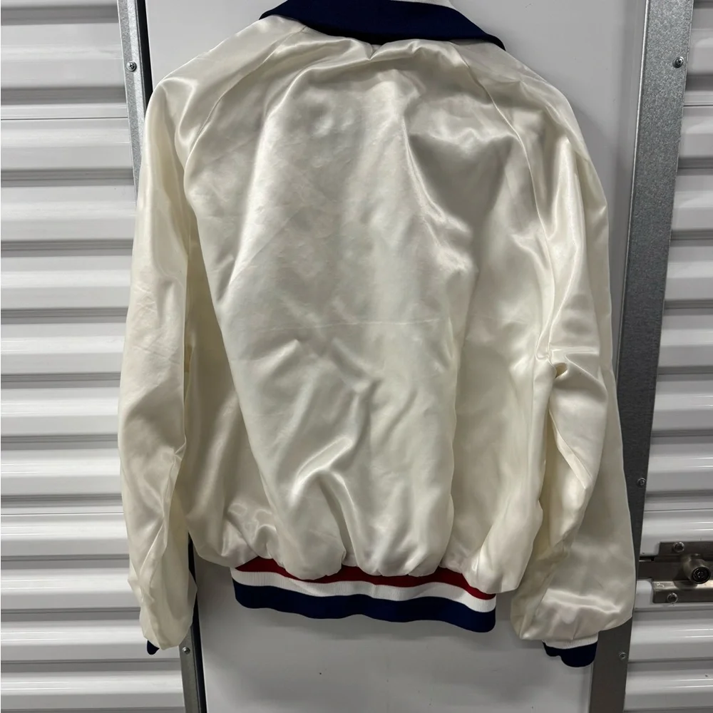 Vintage King Louie USA Team Olympics Firestone Bomber Jacket White Mens XL 80s‎